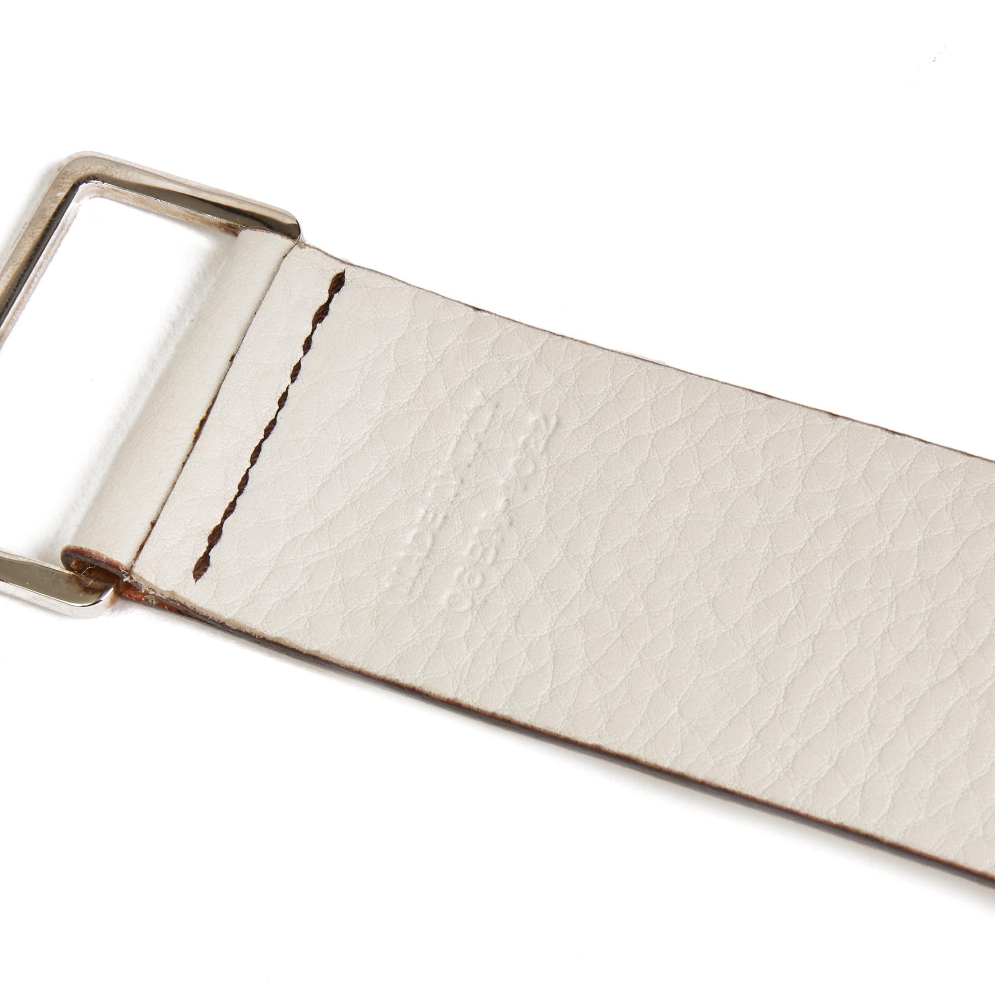 2002 Christian Dior White Calfskin Leather Saddle Belt Bag 2