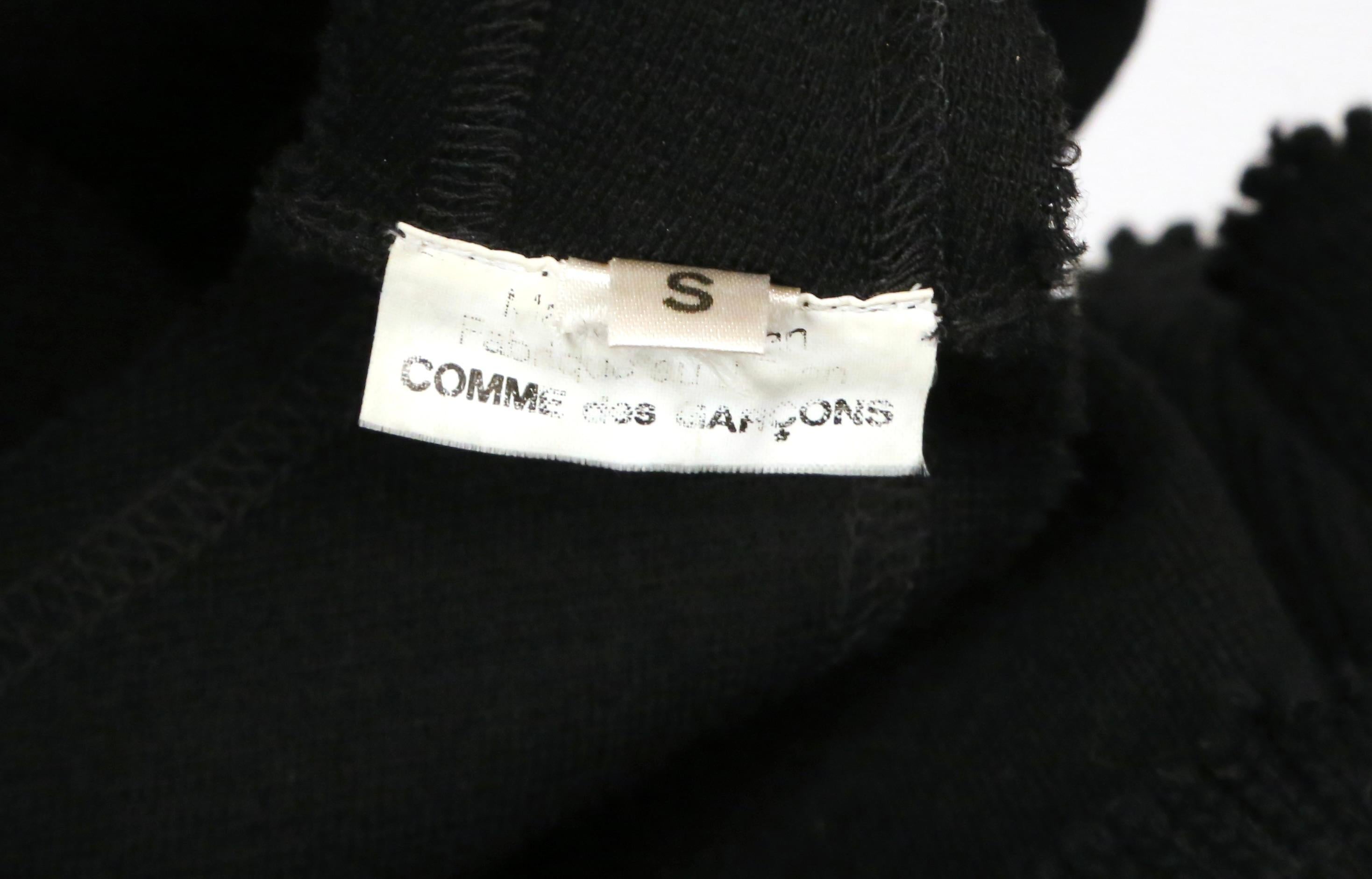 2002 COMME DES GARCONS - Robe en laine noire en vente 6