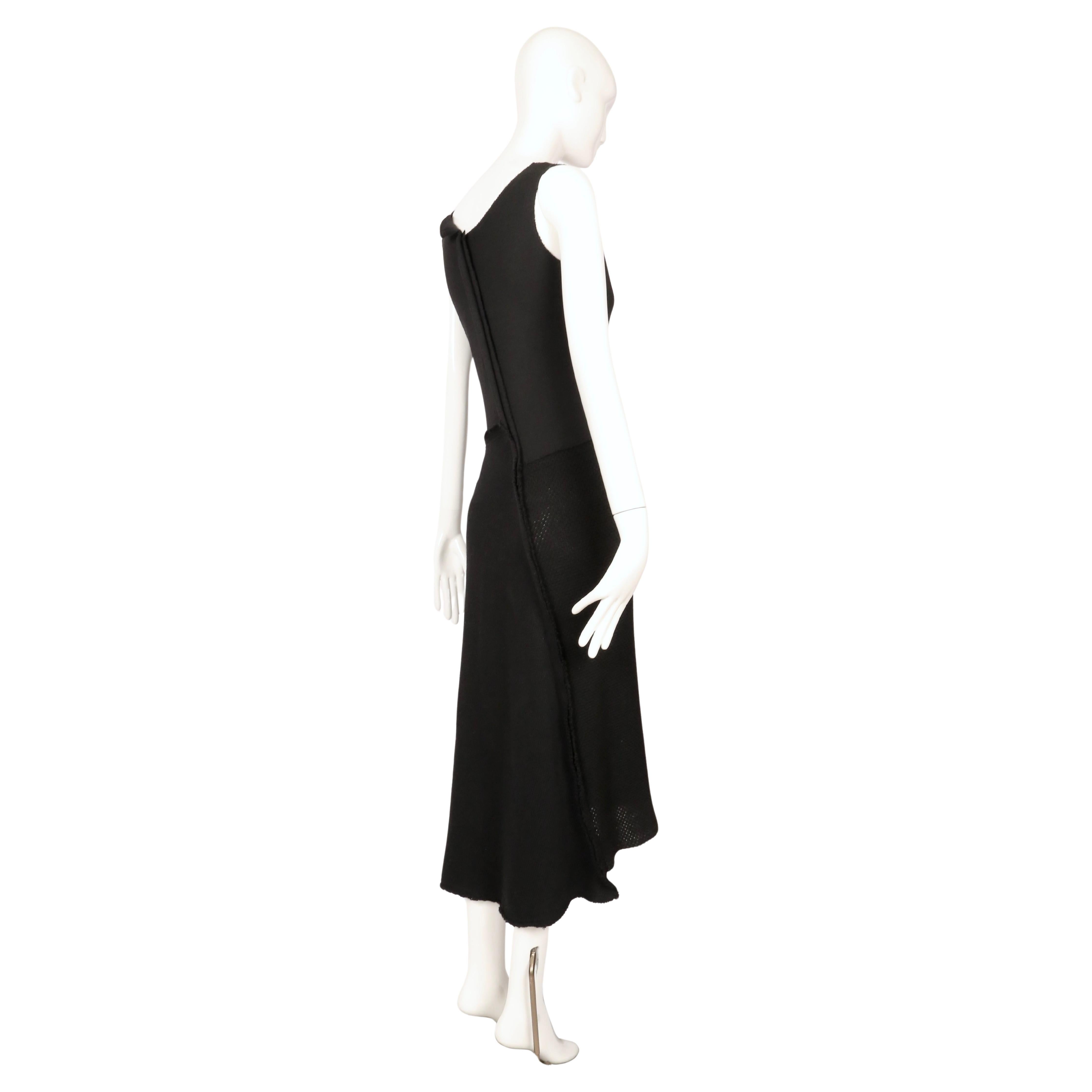 2002 COMME DES GARCONS - Robe en laine noire en vente 1