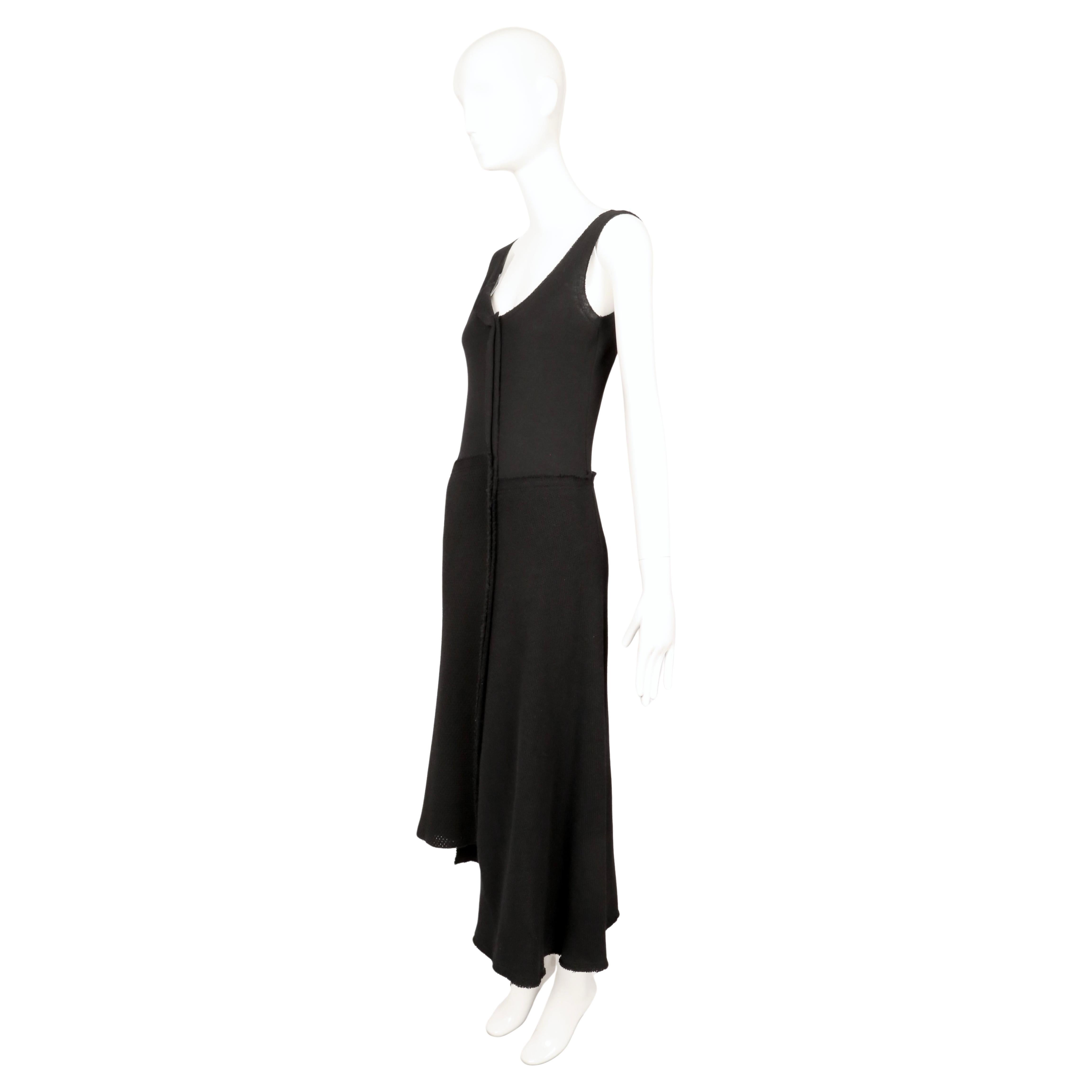 2002 COMME DES GARCONS - Robe en laine noire en vente 2
