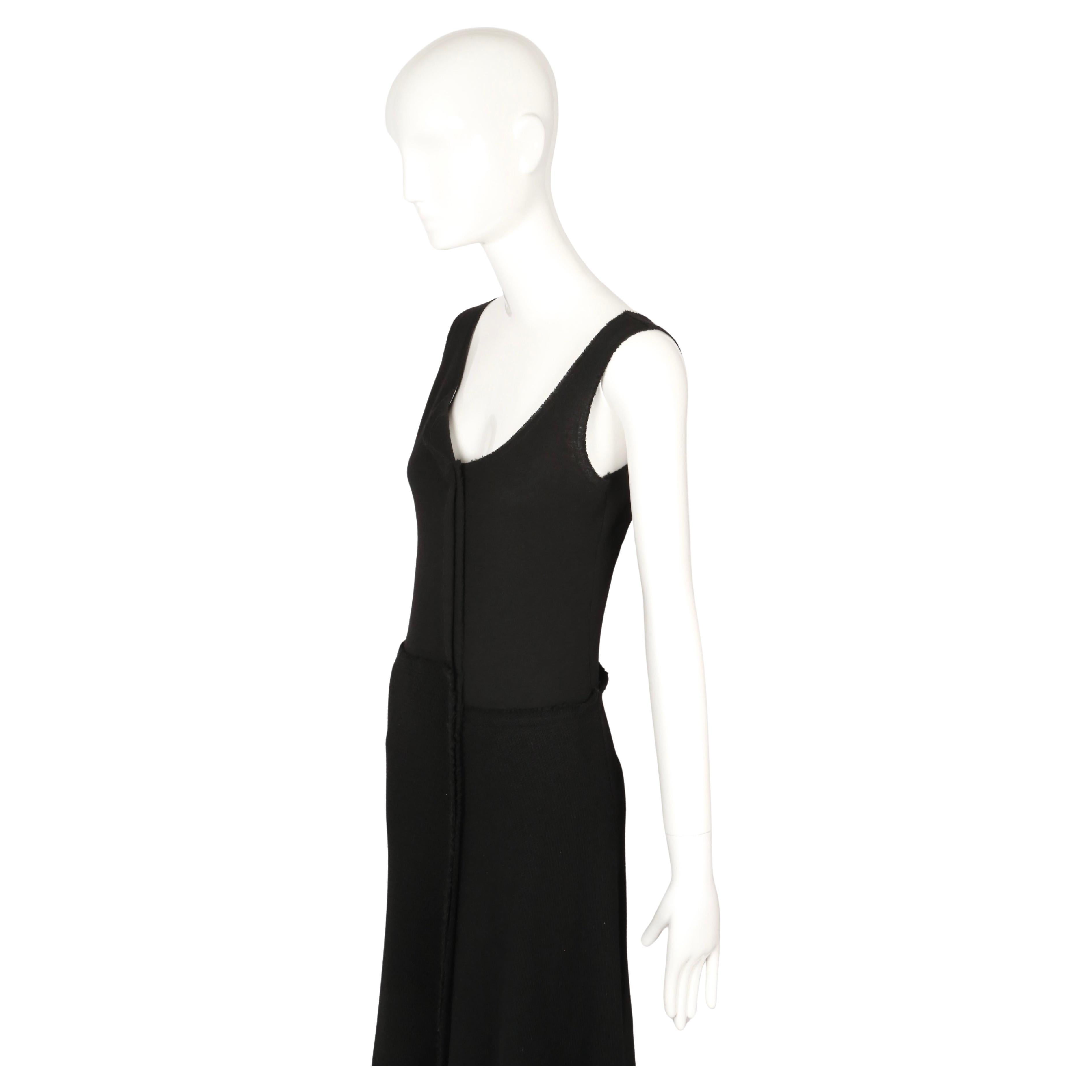 2002 COMME DES GARCONS - Robe en laine noire en vente 3