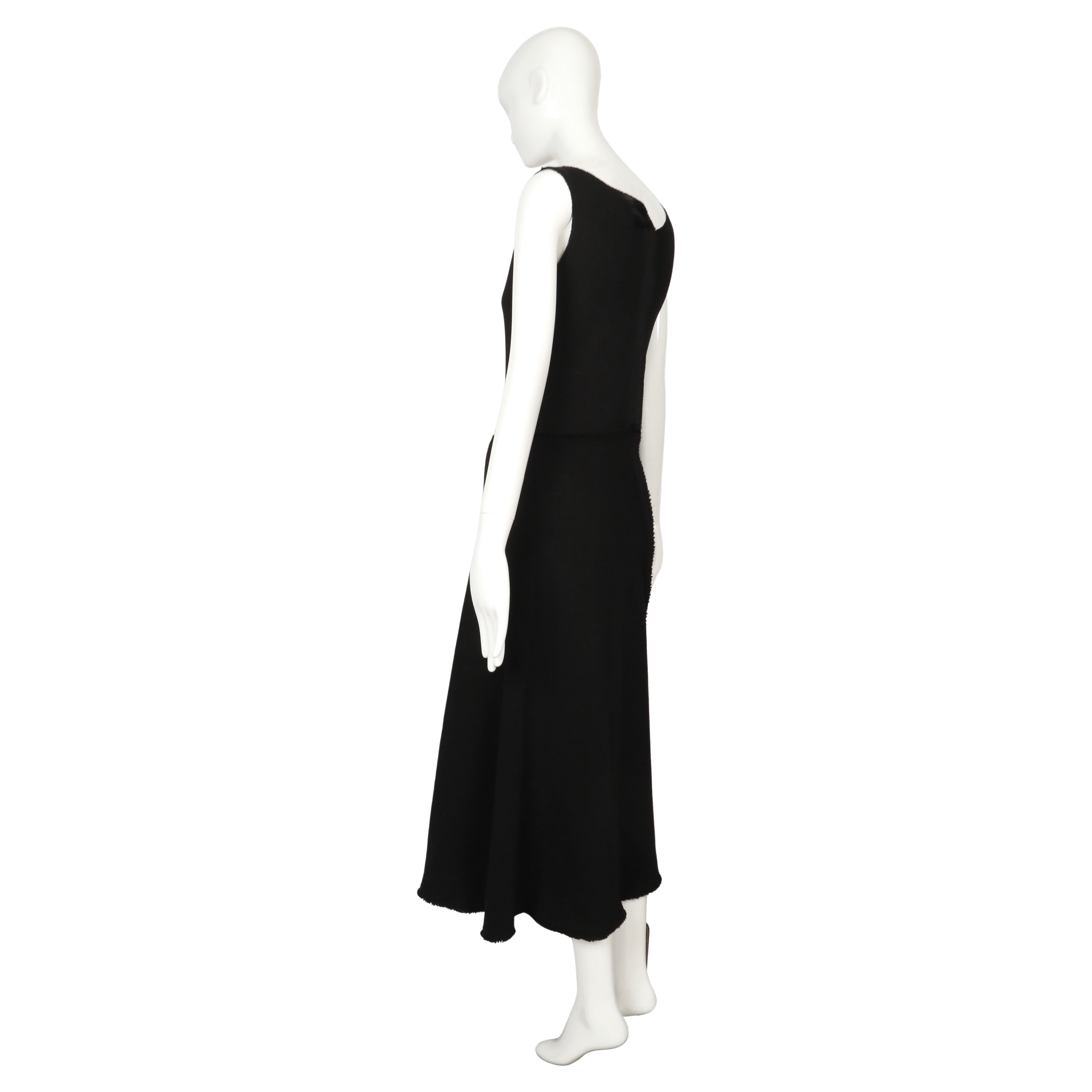 2002 COMME DES GARCONS - Robe en laine noire en vente 4