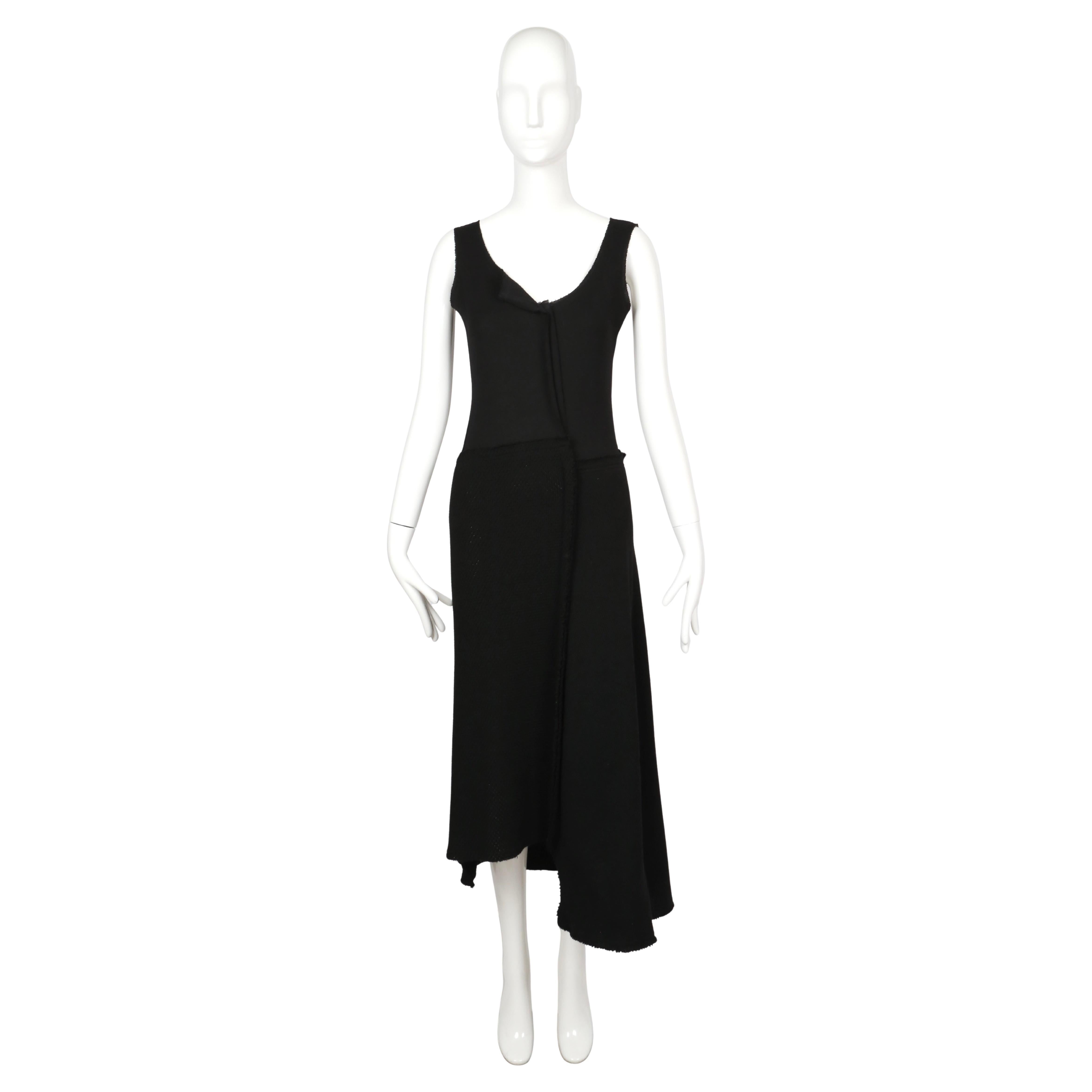 2002 COMME DES GARCONS - Robe en laine noire