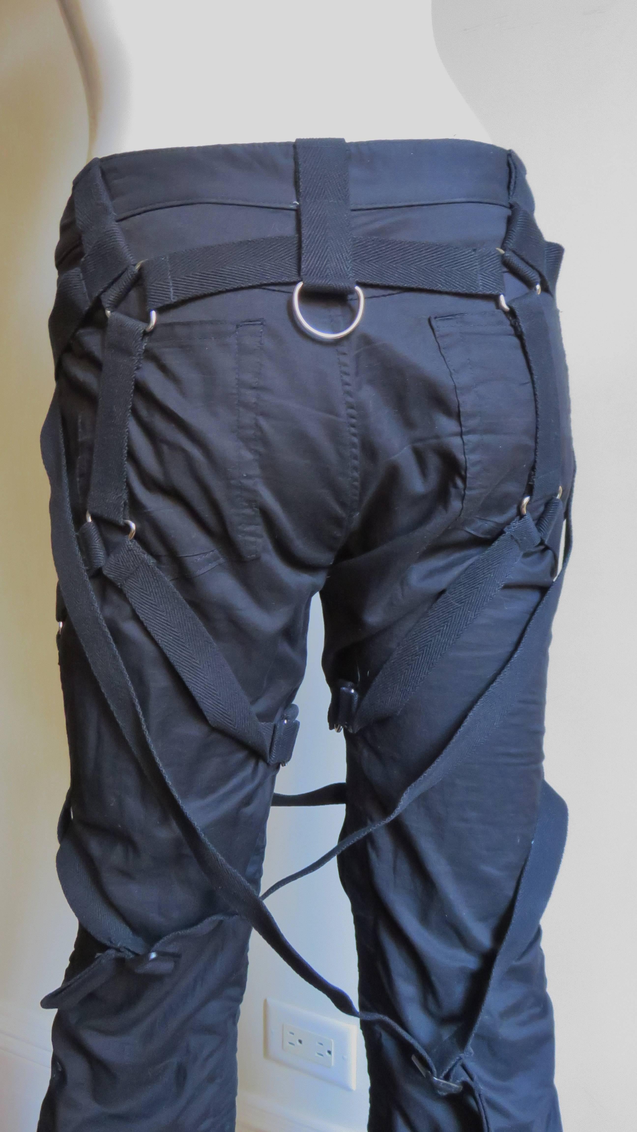 Comme des Garcons AD 2002 Pants with Straps For Sale 2