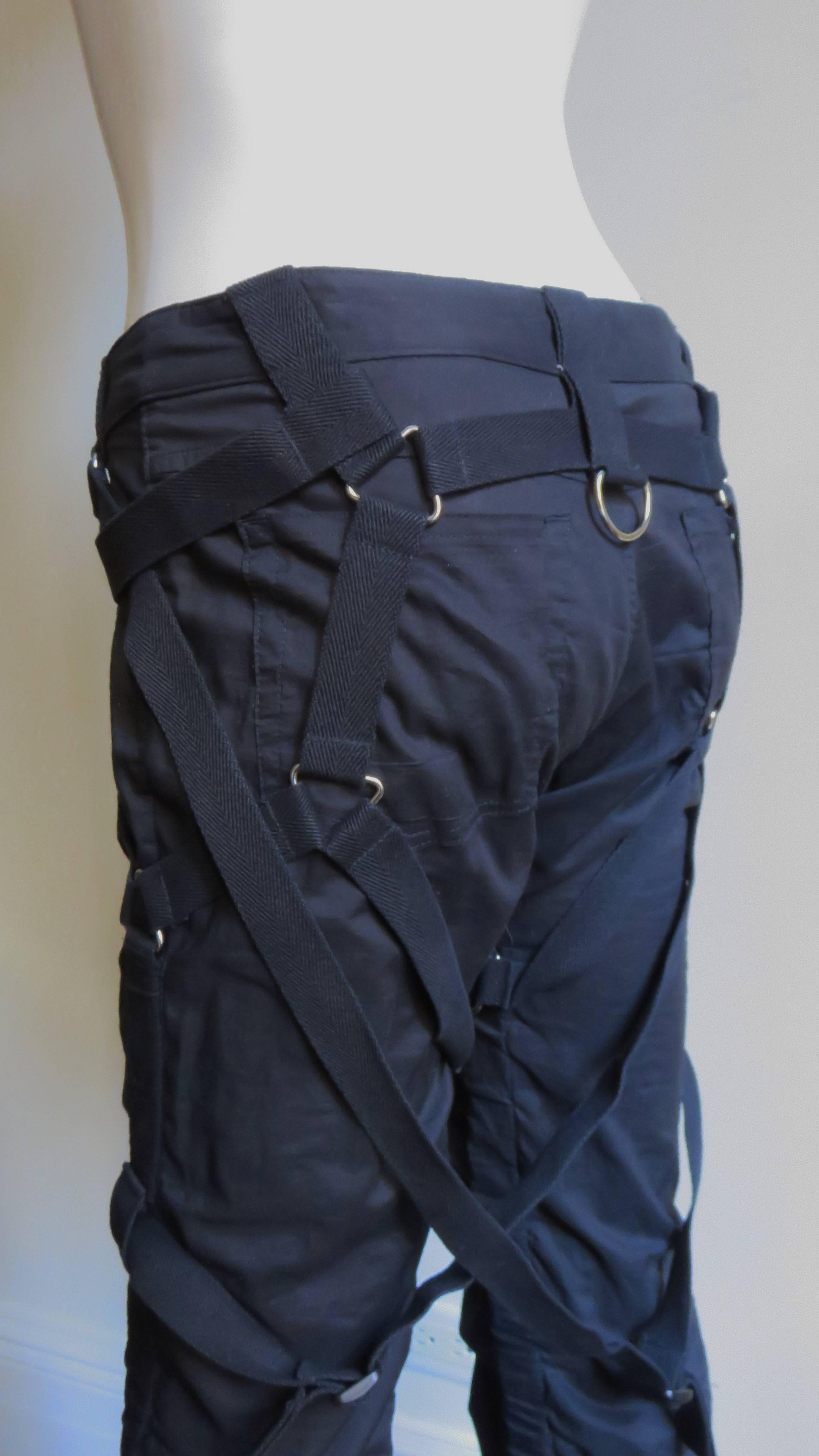 Comme des Garcons AD 2002 Pants with Straps In Good Condition For Sale In Water Mill, NY