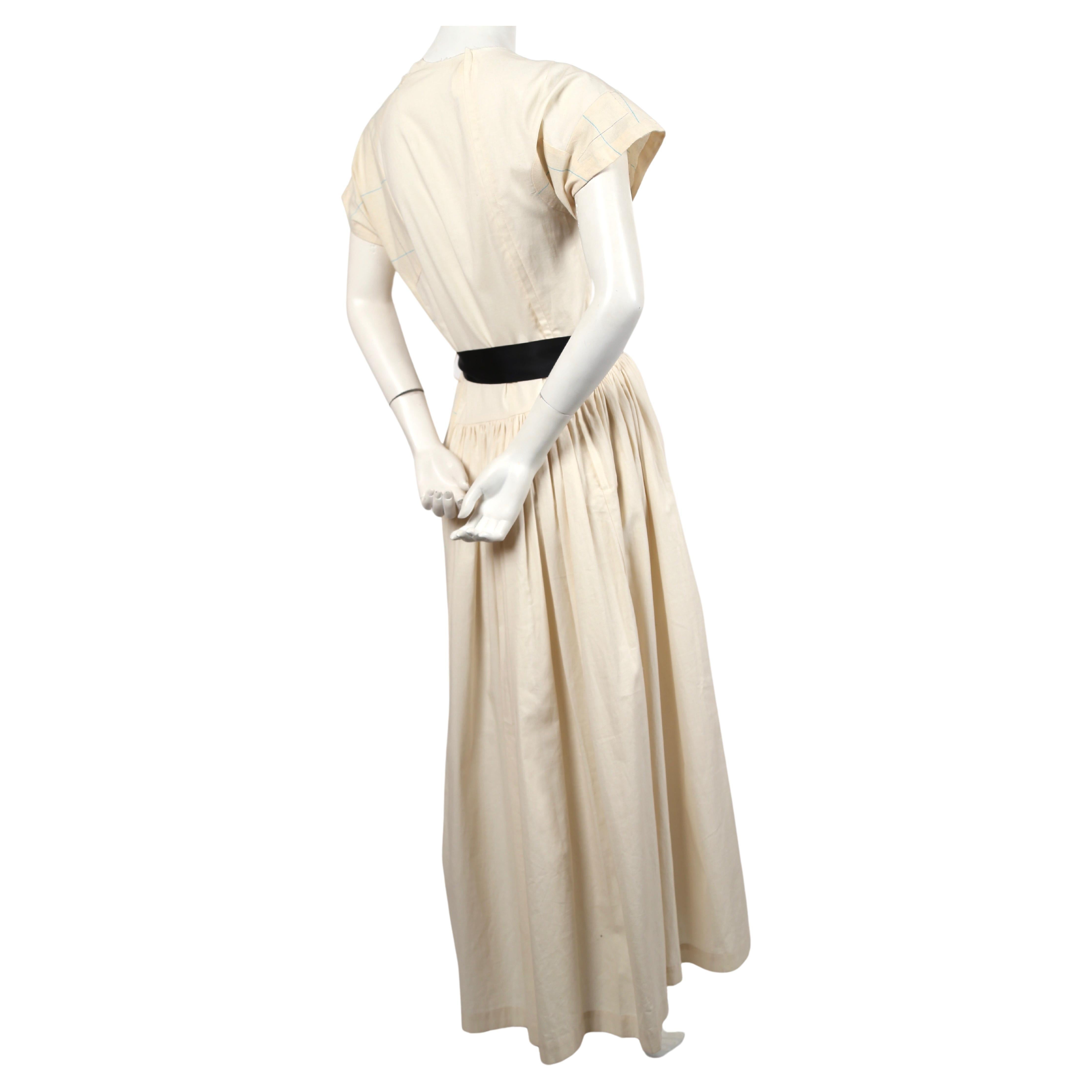 2002 COMME DES GARCONS cream asymmetrical paneled runway dress In New Condition In San Fransisco, CA