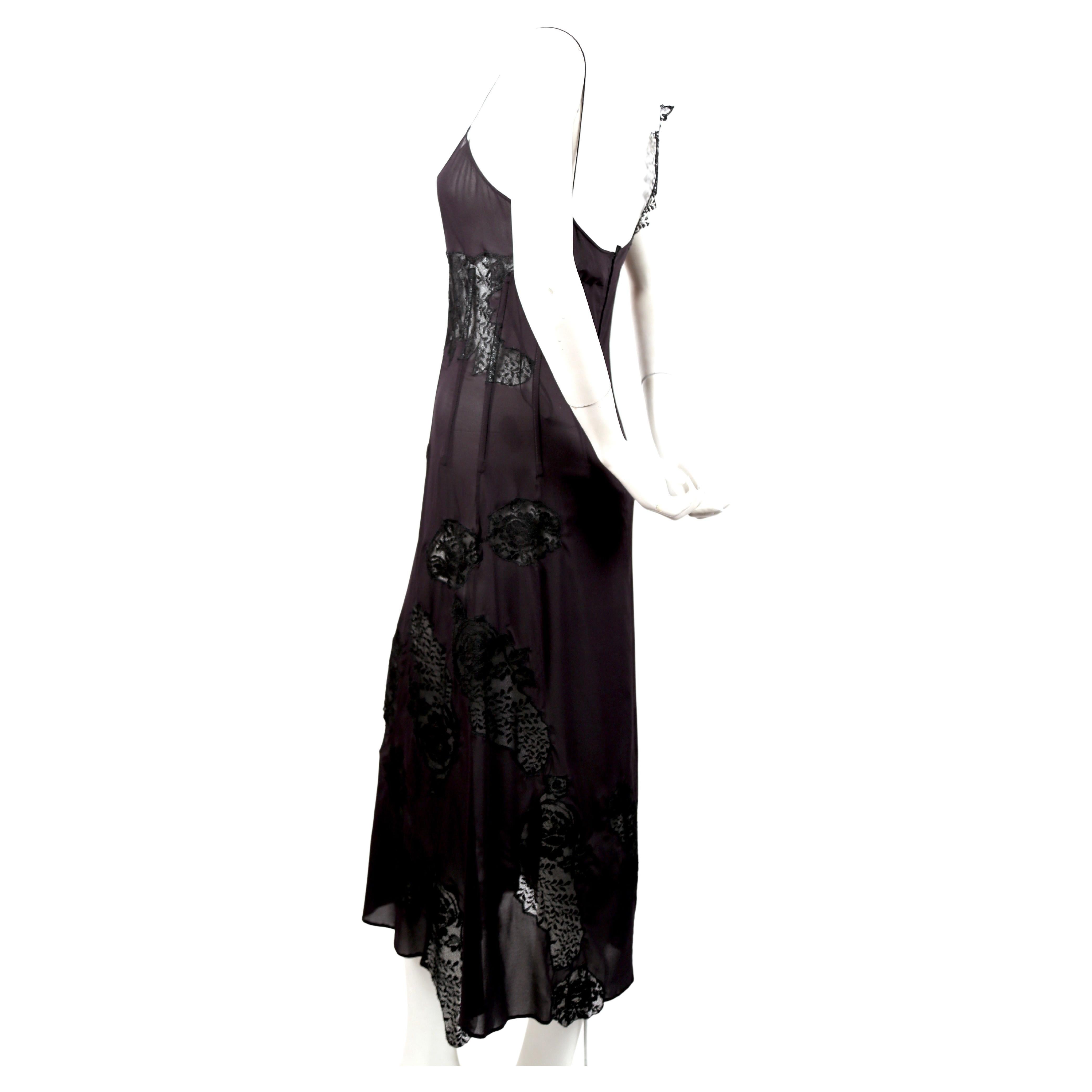 Black 2002 DOLCE & GABBANA black lace corseted runway dress