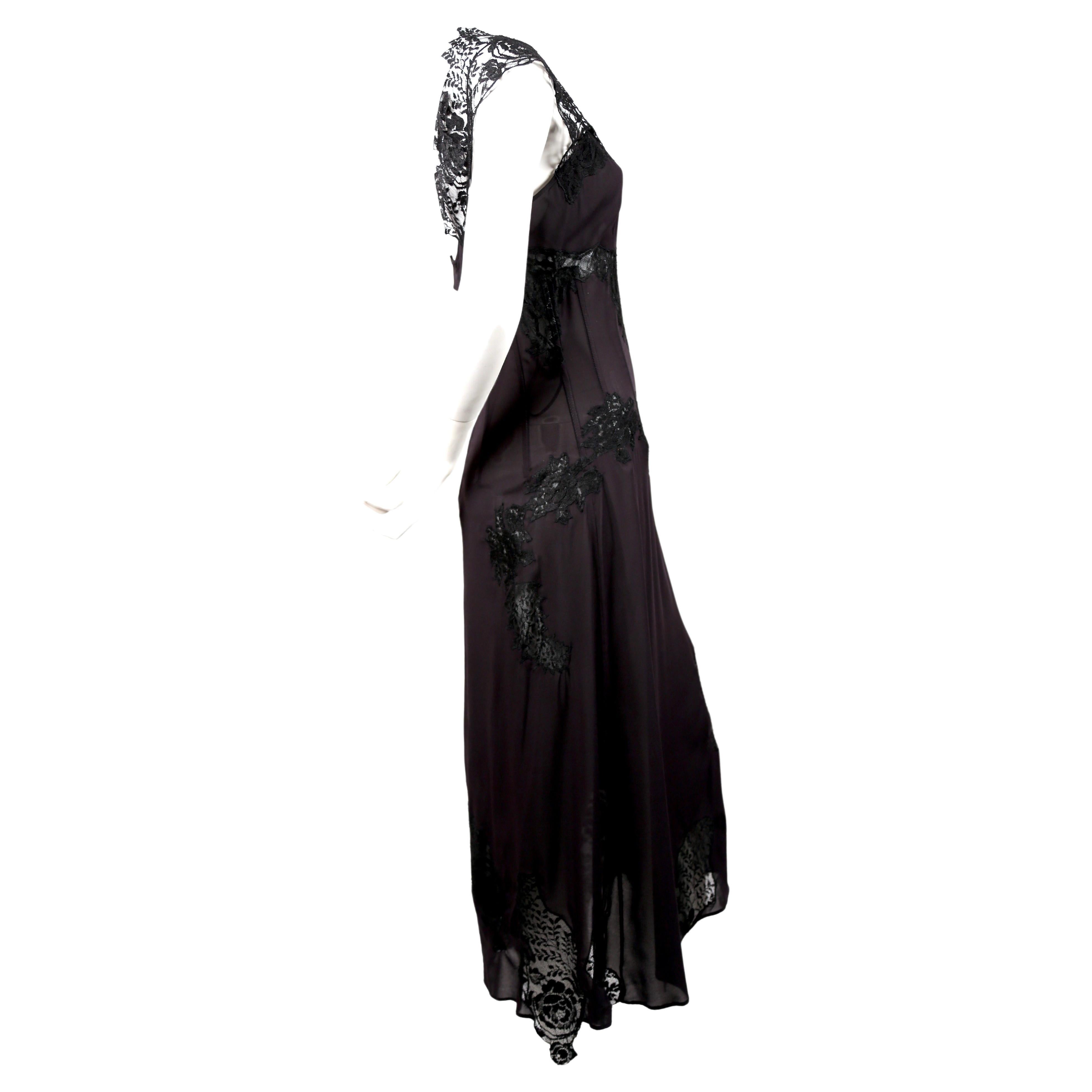 Women's or Men's 2002 DOLCE & GABBANA black lace corseted runway dress