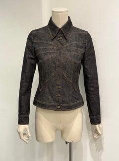 2002 Dolce & Gabbana butterfly denim jacket