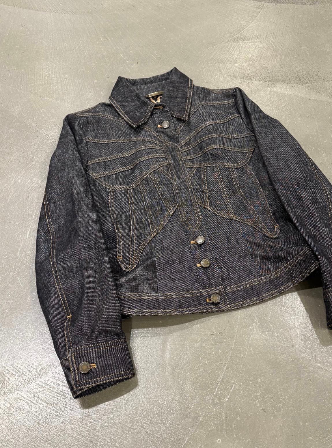 2002 Dolce & Gabbana: giacca in denim con farfalla In condizioni ottime in vendita a Milano, Lombardia