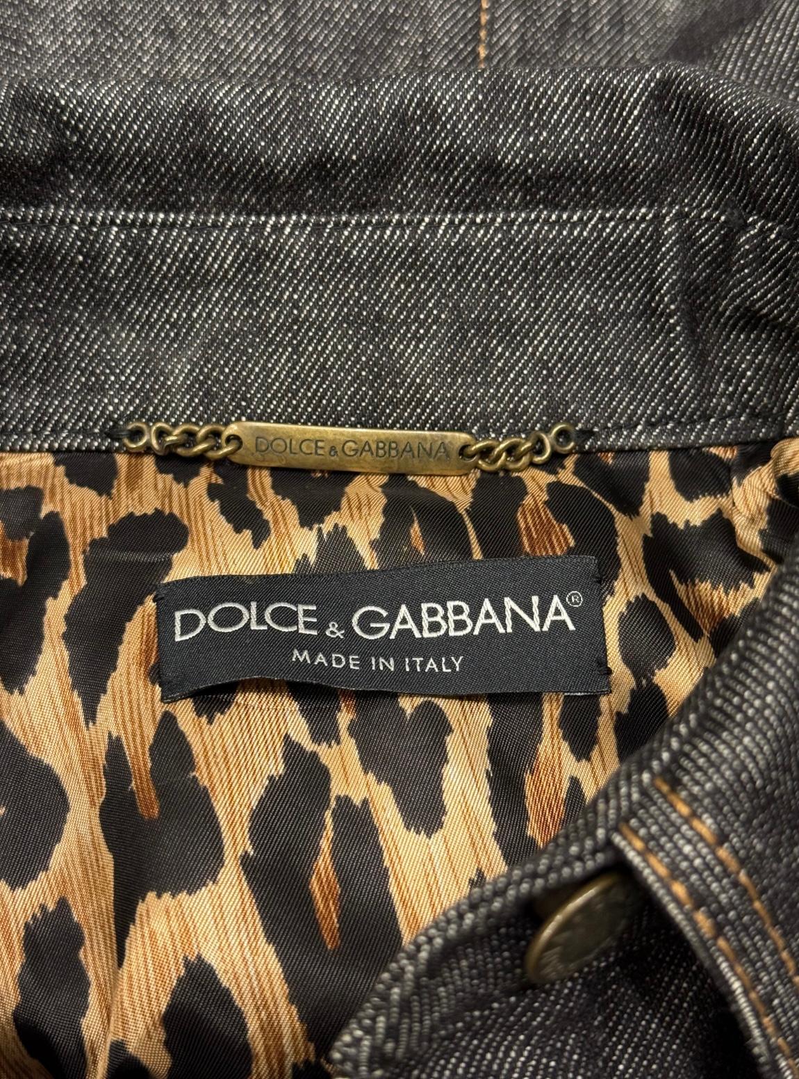 2002 Dolce & Gabbana: giacca in denim con farfalla in vendita 4