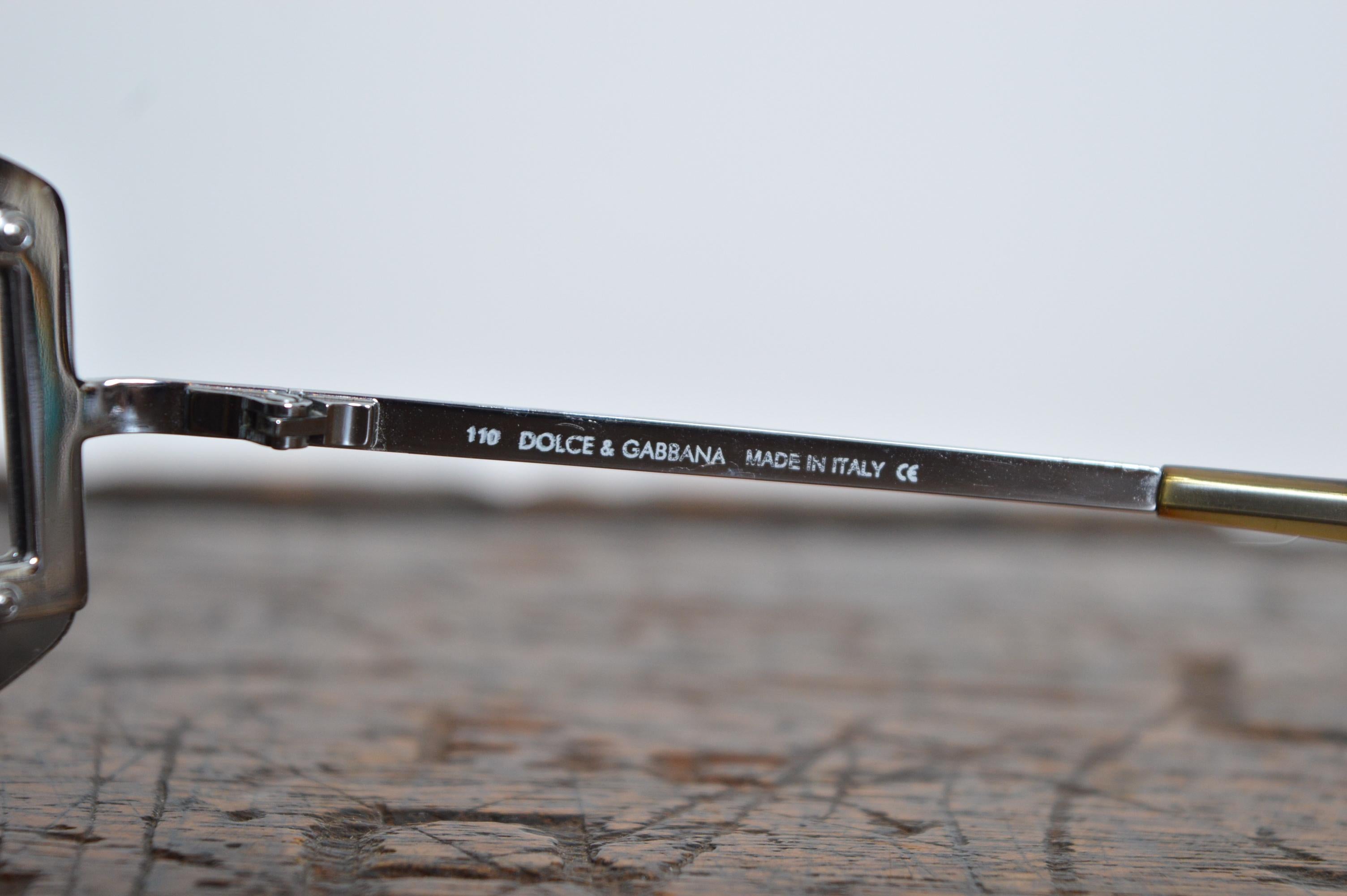 2002 Dolce & Gabbana Swarvoski D&G detailed Y2K Rimless Shades - Sunglasses For Sale 10