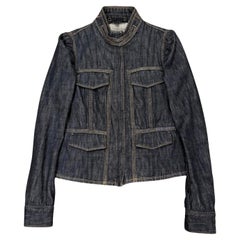 2002 Gucci by Tom Ford military officer denim jacket