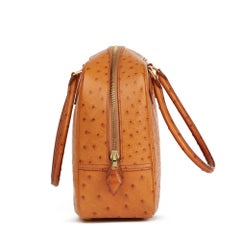 2002 Hermes Gold Ostrich Leather Plume 28