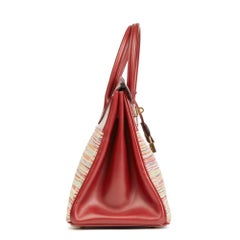 2002 Hermès Rouge H Box Calf Leather Vibrato Birkin 35cm