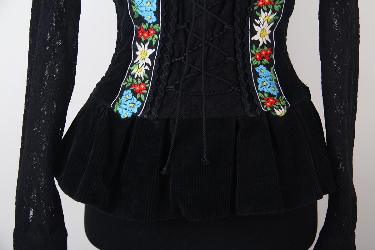 2002 Ikonisches Vintage Dolce and Gabbana (D&G) 2002 Dirndl Korsett mit Blumenmuster im Angebot 3