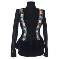 2002 Iconic vintage Dolce and Gabbana (D&G) 2002 Dirndl Floral Corset