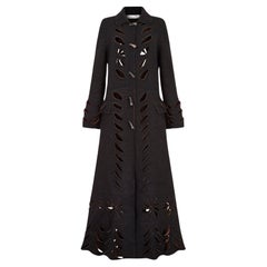 2002 John Galliano for Christian Dior: cappotto in feltro di lana con ritaglio di tempo