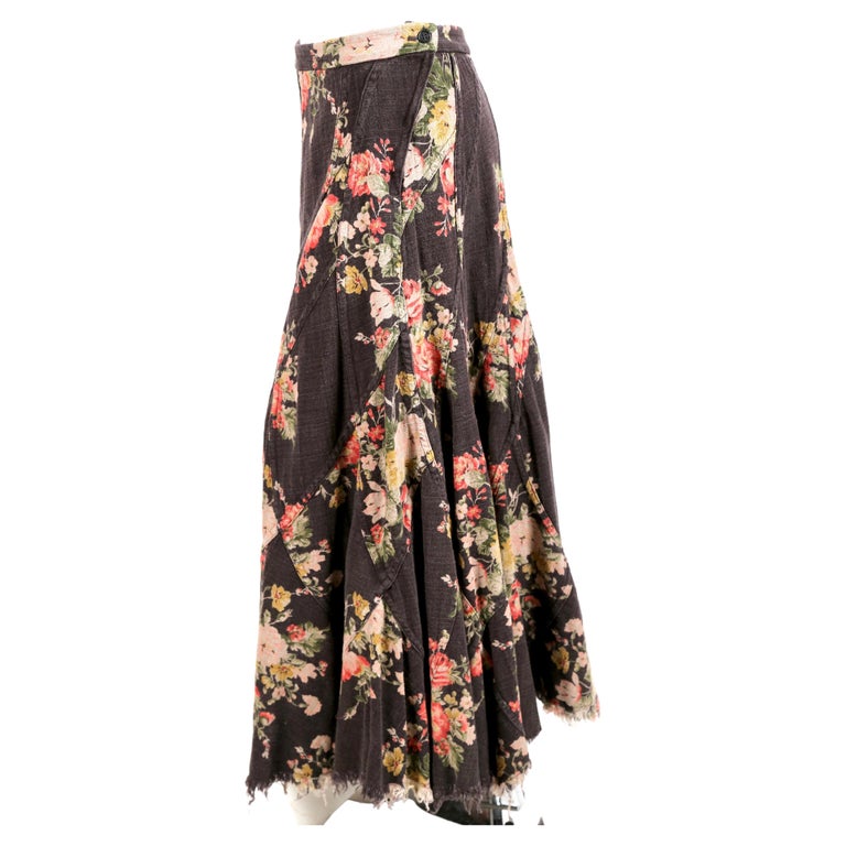 2002 JUNYA WATANABE Comme Des Garcons floral seamed RUNWAY skirt For ...
