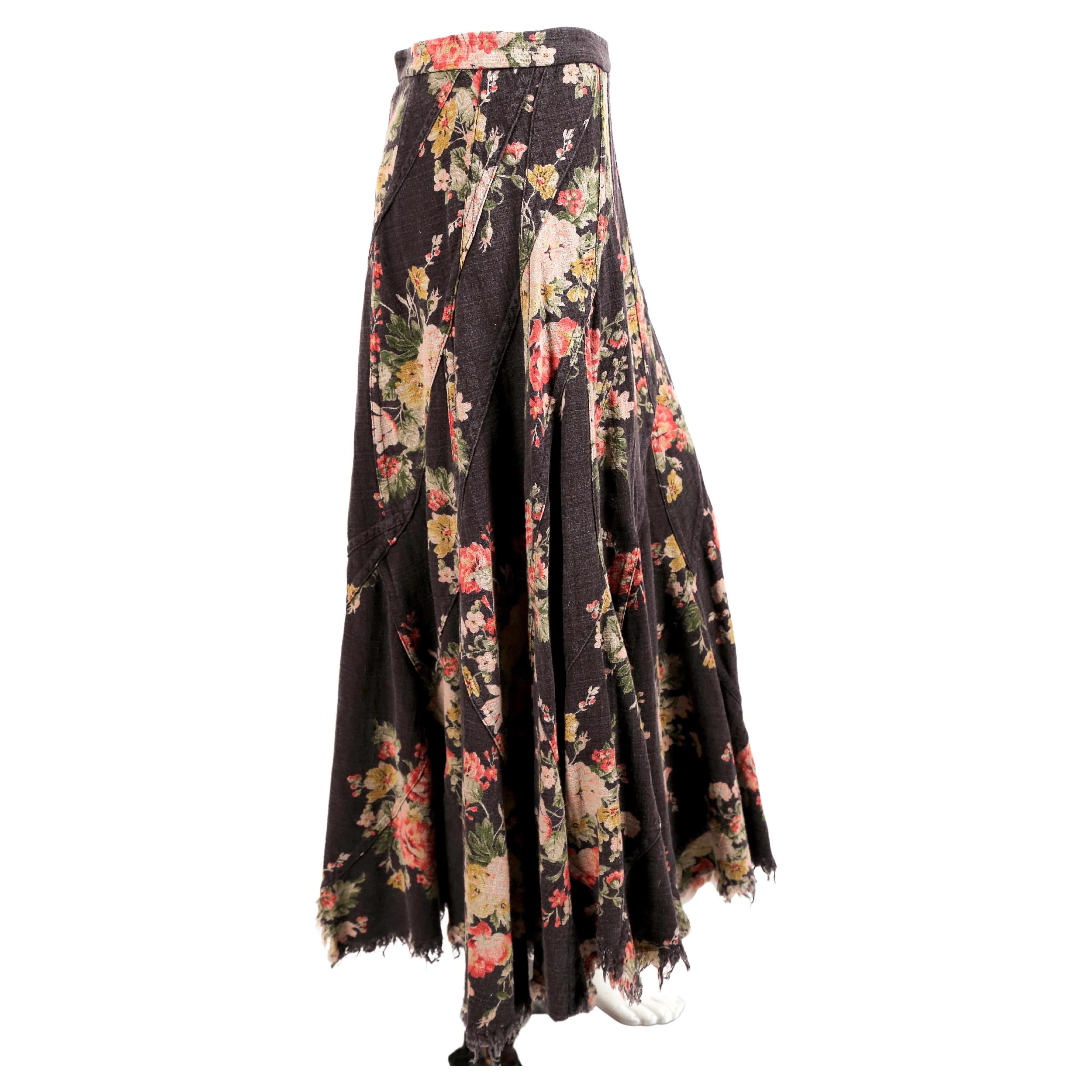 2002 JUNYA WATANABE Comme Des Garcons floral seamed RUNWAY skirt In Good Condition For Sale In San Fransisco, CA