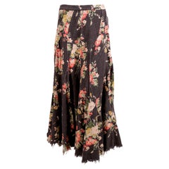 Vintage 2002 JUNYA WATANABE Comme Des Garcons floral seamed RUNWAY skirt