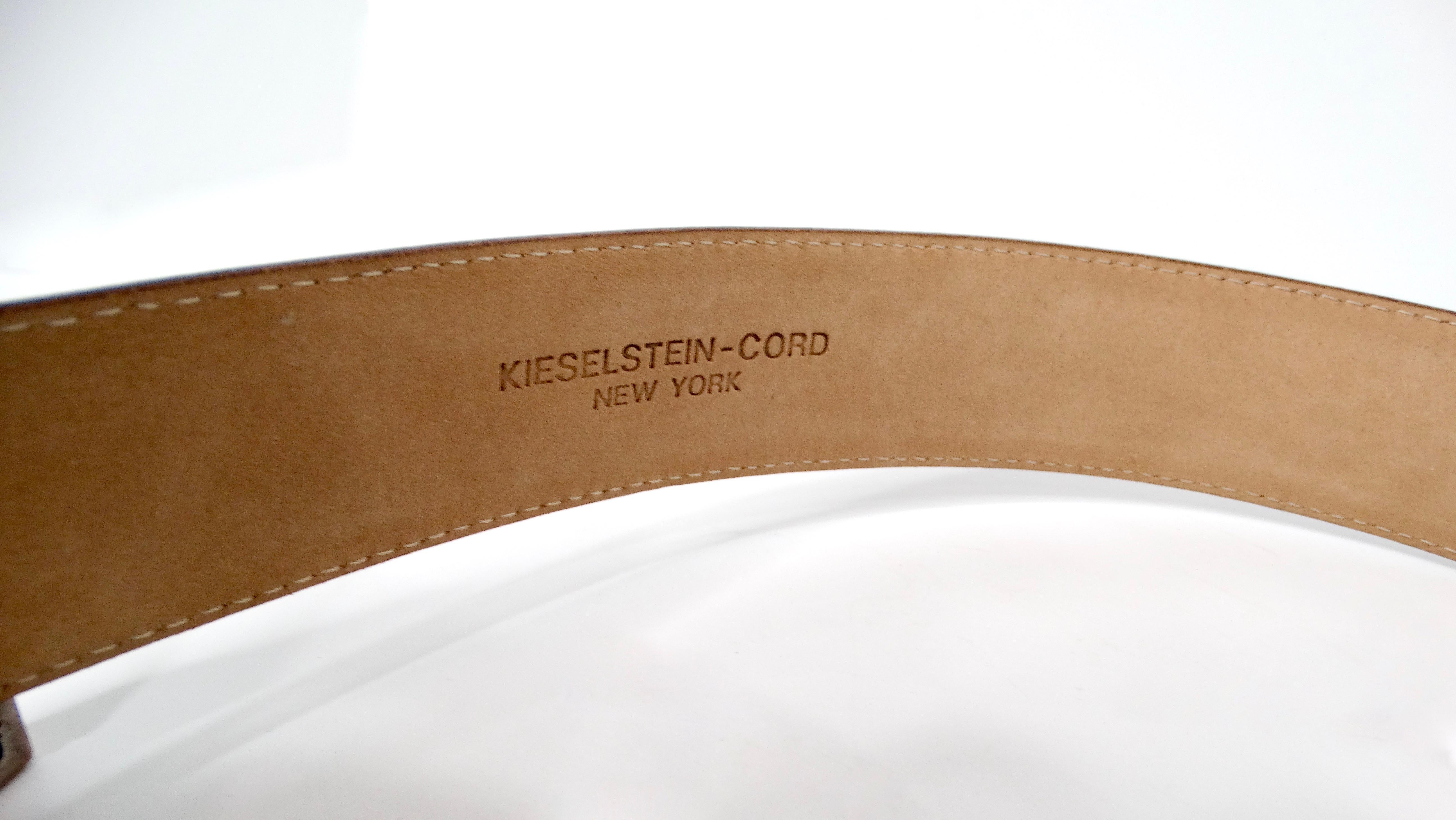 2002 Kieseltsein-Cord American Alligator Leather Belt With Egyptian Motif Buckle 1