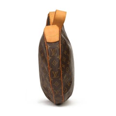 2002 Louis Vuitton Brown Monogram Coated Canvas & Vachetta Leather Croissant GM