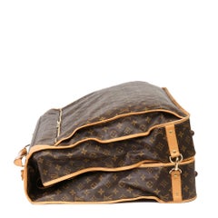 2002 Louis Vuitton Brown Monogram Coated Canvas & Vachetta Leather Garment Bag