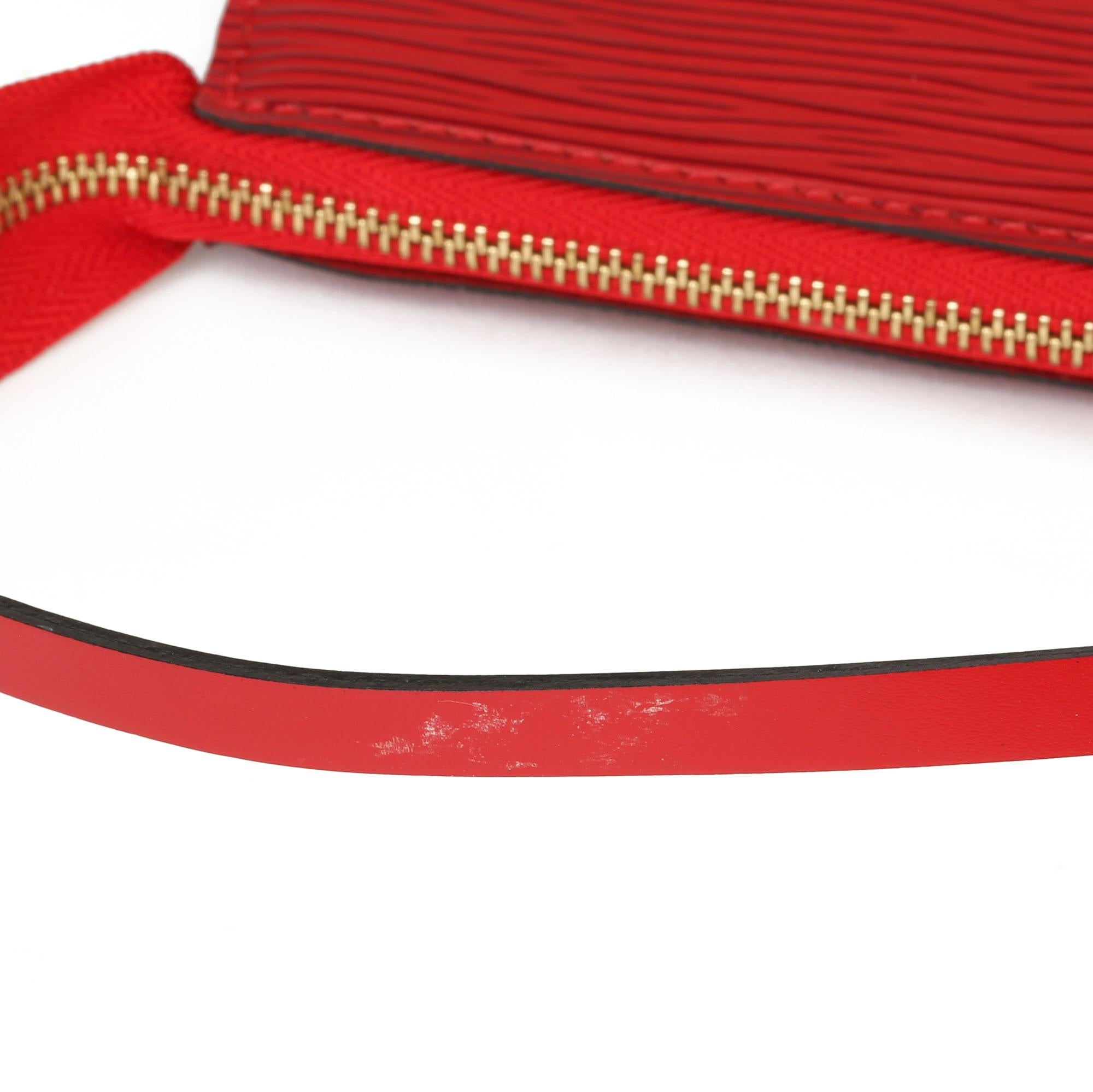 2002 Louis Vuitton Red Epi Leather Vintage Pochette Accessoires 6