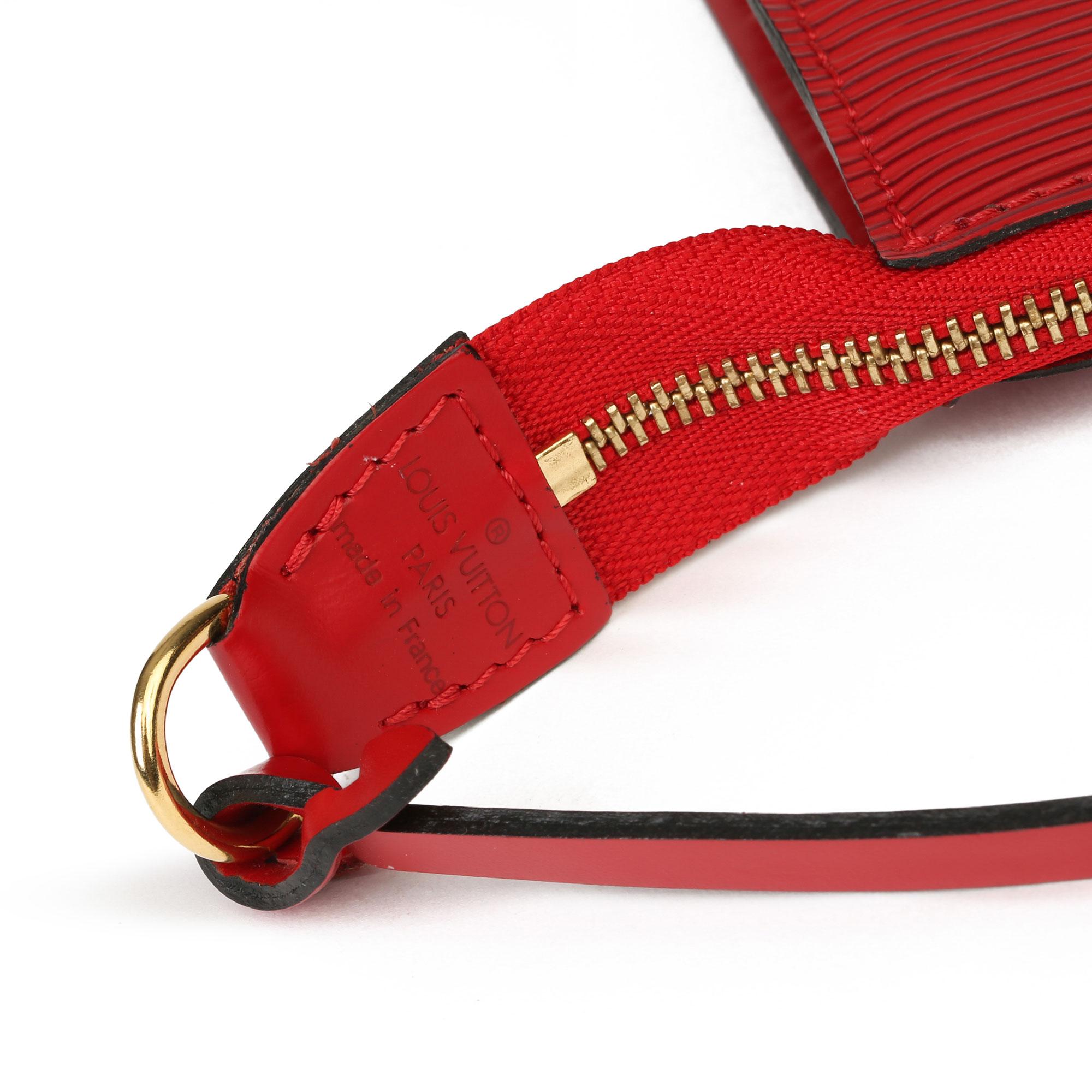 2002 Louis Vuitton Red Epi Leather Vintage Pochette Accessoires 2