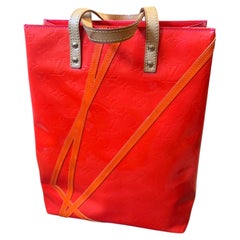 2002 Louis Vuitton Red Vernis Patent Leather Reade Tote Bag by Robert Wilson