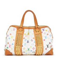 2002 Louis Vuitton White Multi Colour Monogram Coated Canvas Courtney GM