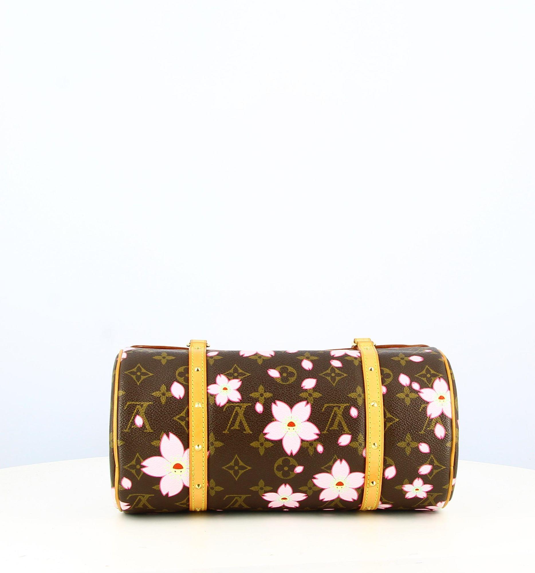 2002 Louis Vuitton X Takashi Morikami Monogram Buterfly Bag with Flowers In Good Condition In PARIS, FR