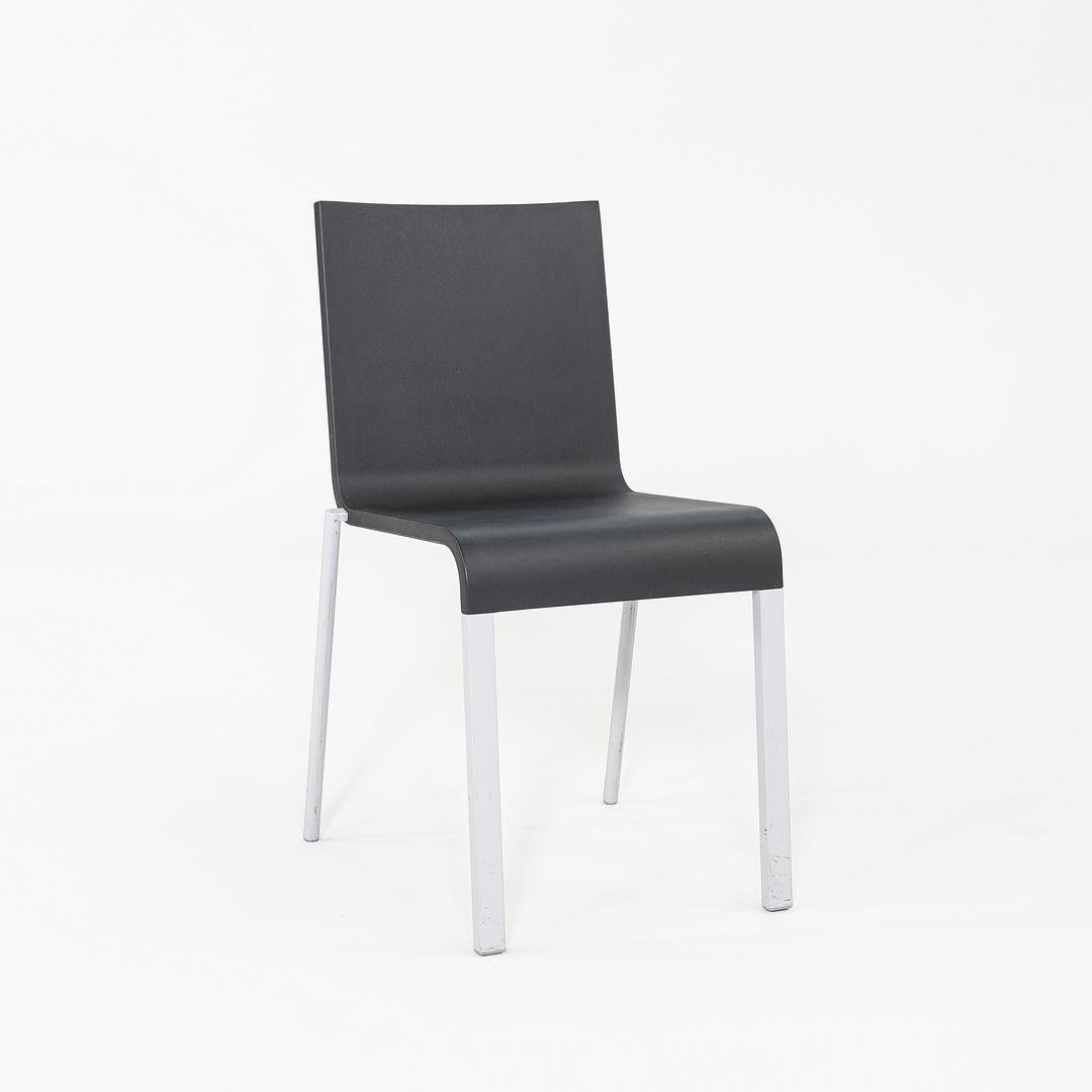 2002 Maarten van Severen für Vitra .03 Stapelbare Esszimmerstühle in Schwarz (Moderne)