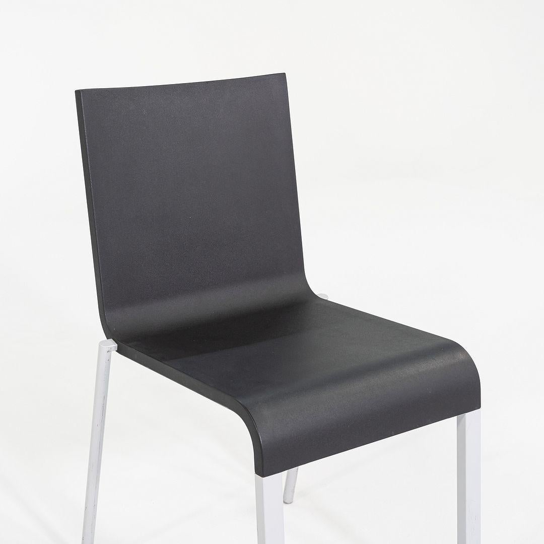2002 Maarten van Severen für Vitra .03 Stapelbare Esszimmerstühle in Schwarz (Stahl)