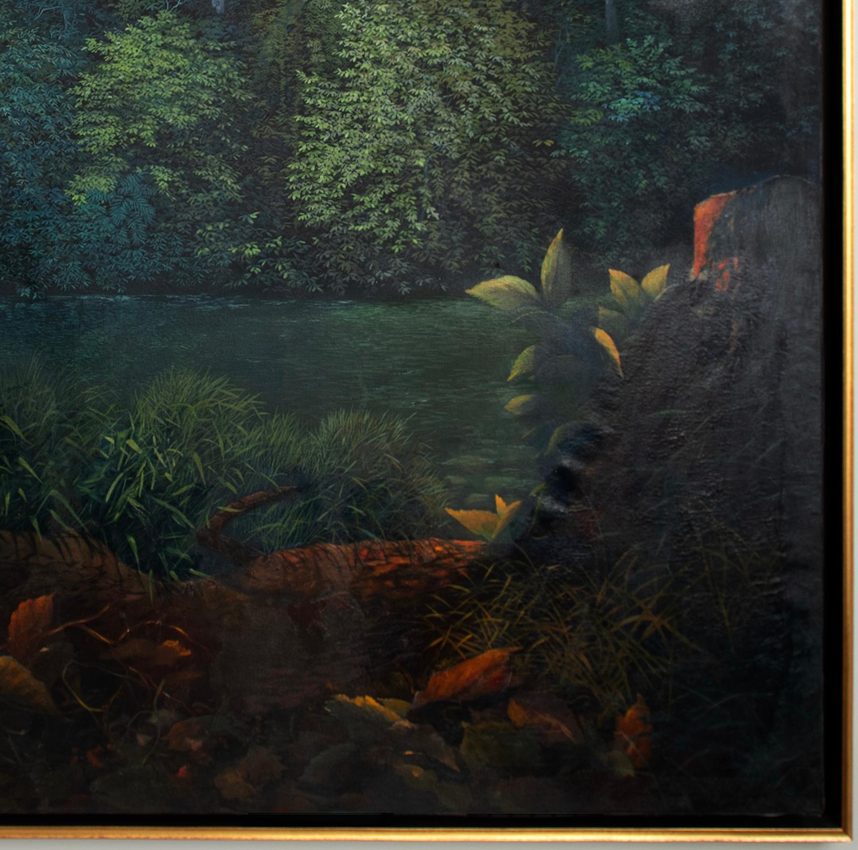 2002 Miguel Mansanet Monumental Landscape Painting, Signed Bon état - En vente à Miami, FL