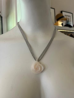 2002 NWT Chanel Camelia Resin Necklace