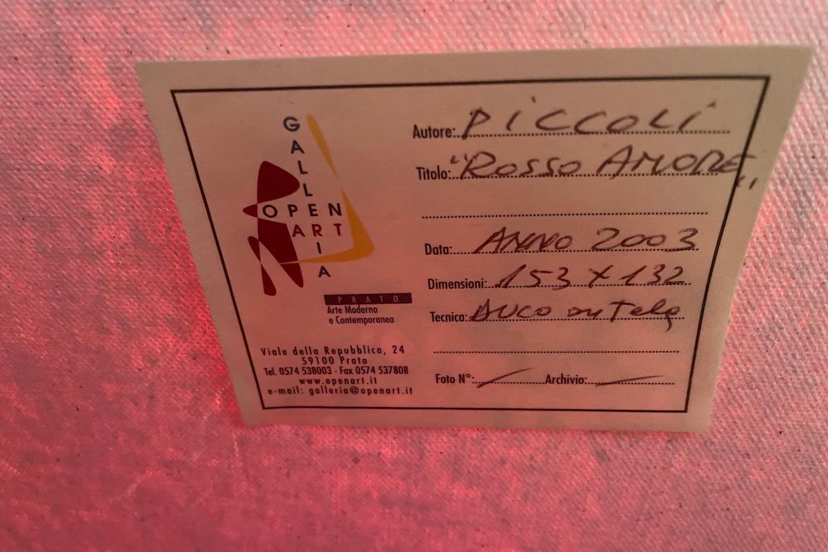 2002 Painting Signed by Sergio Piccoli, titled “Rosso Amore” For Sale 6