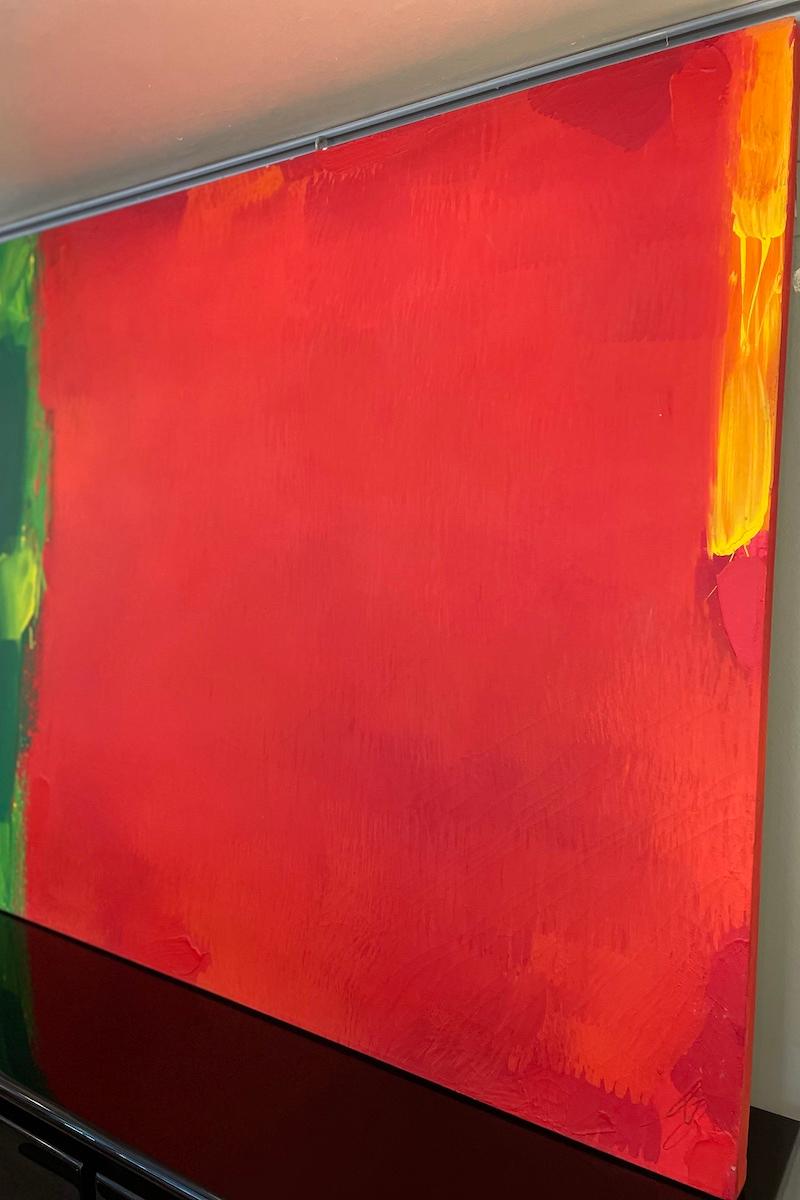 2002 Painting Signed by Sergio Piccoli, titled “Rosso Amore” For Sale 2