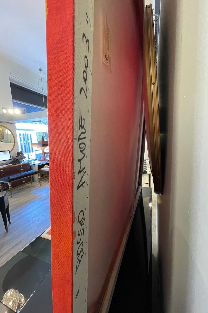 2002 Painting Signed by Sergio Piccoli, titled “Rosso Amore” For Sale 5