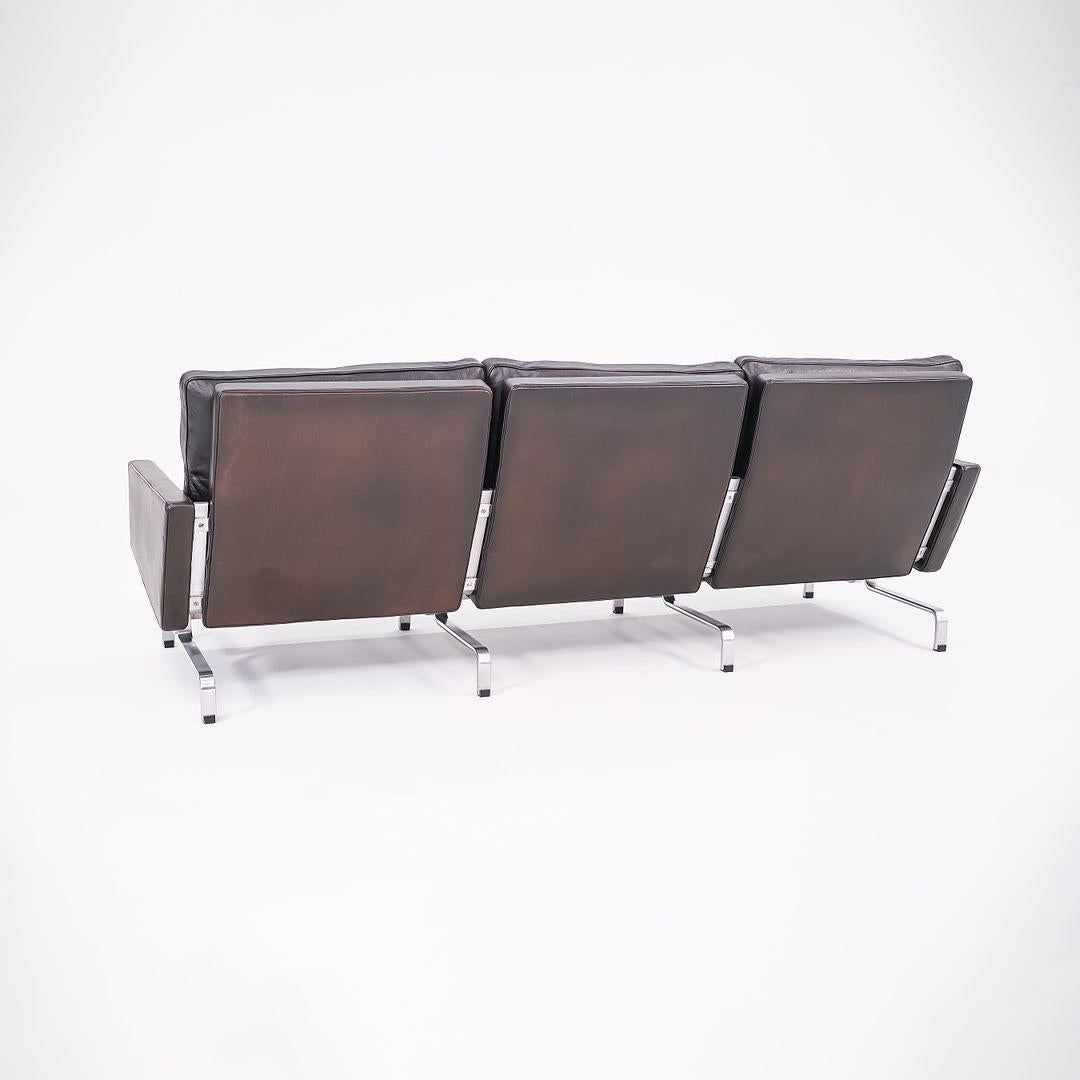 2002 Poul Kjaerholm for Fritz Hansen PK31 Canapé trois places en cuir noir en vente 3