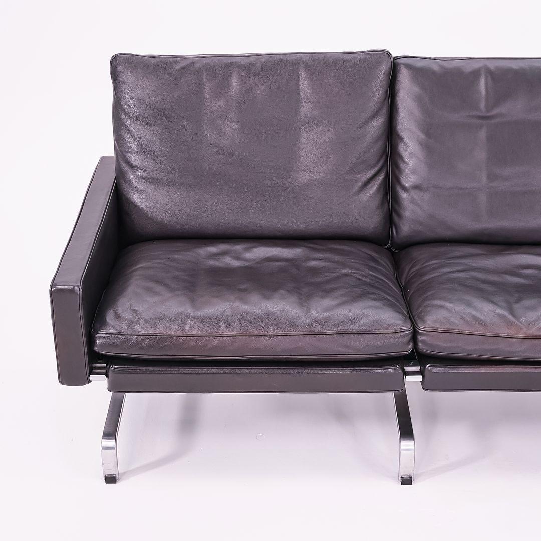 2002 Poul Kjaerholm for Fritz Hansen PK31 Canapé trois places en cuir noir en vente 4