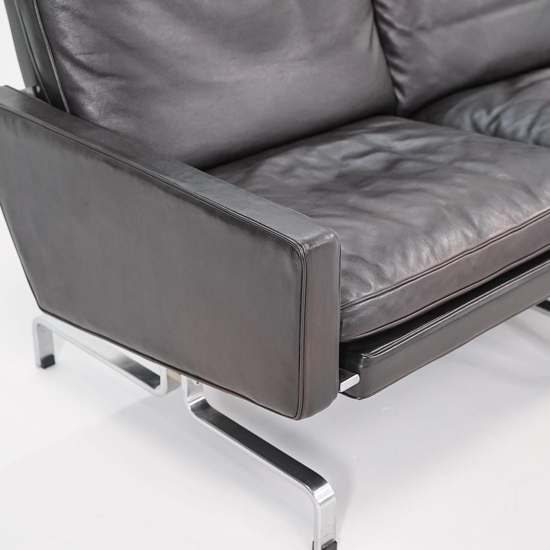 2002 Poul Kjaerholm for Fritz Hansen PK31 Canapé trois places en cuir noir en vente 1