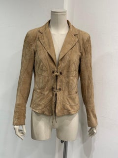 2002 Roberto Cavalli butterfly lace-up leather jacket