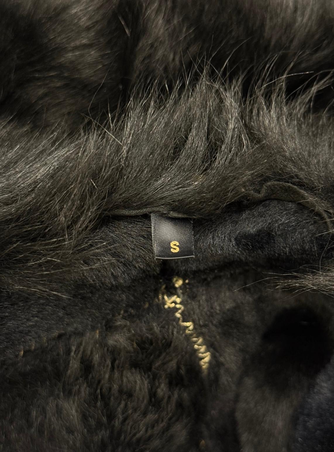 2002 Roberto Cavalli - Veste ajustée en shearling avec col en fourrure véritable en vente 5