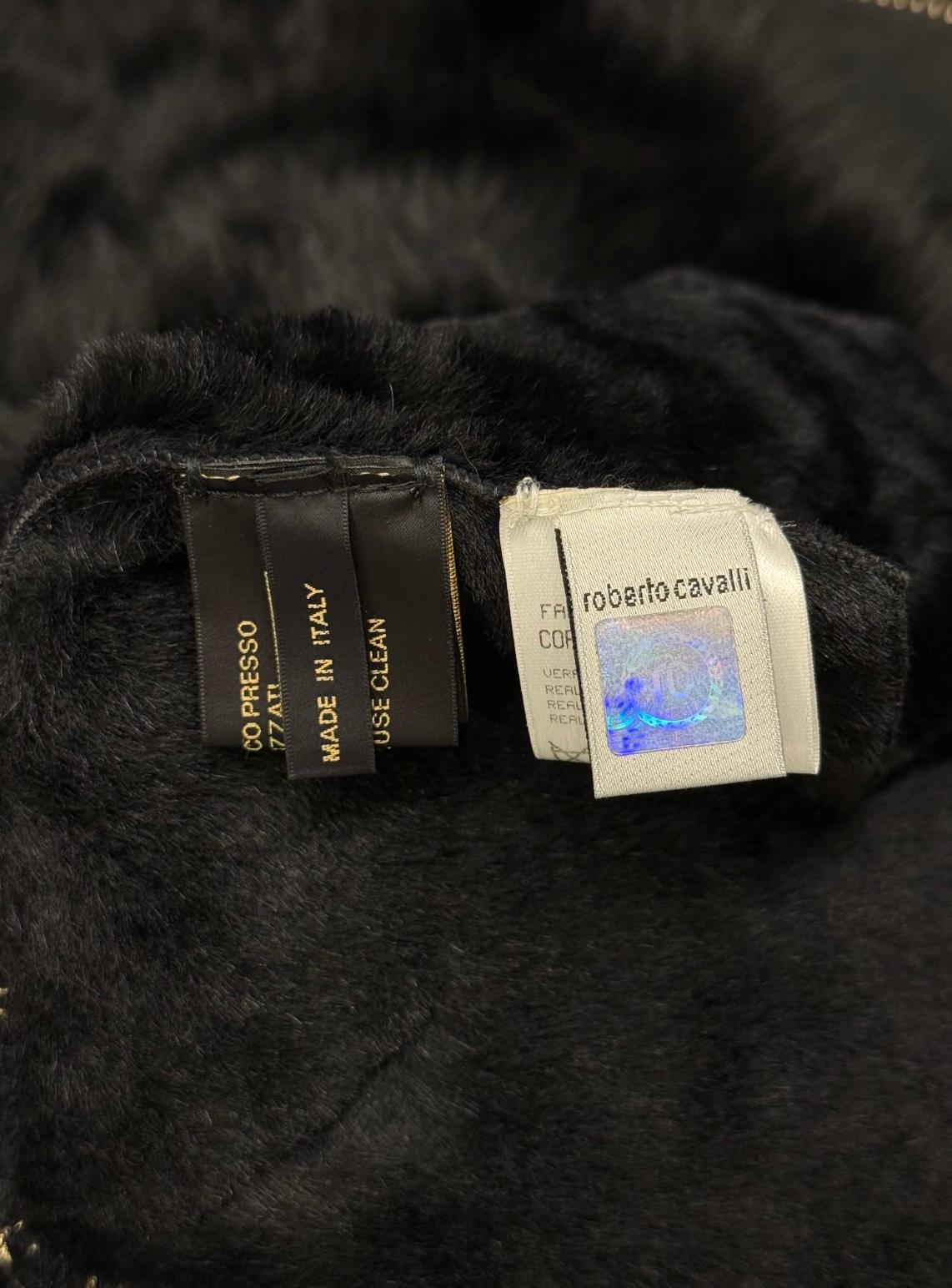 2002 Roberto Cavalli - Veste ajustée en shearling avec col en fourrure véritable en vente 6