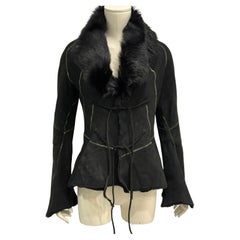 2002 Roberto Cavalli - Veste ajustée en shearling avec col en fourrure véritable