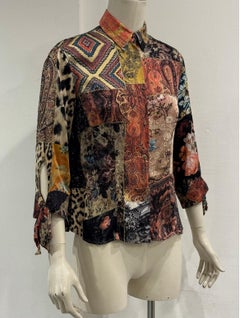 2002 Roberto Cavalli patchwork shirt