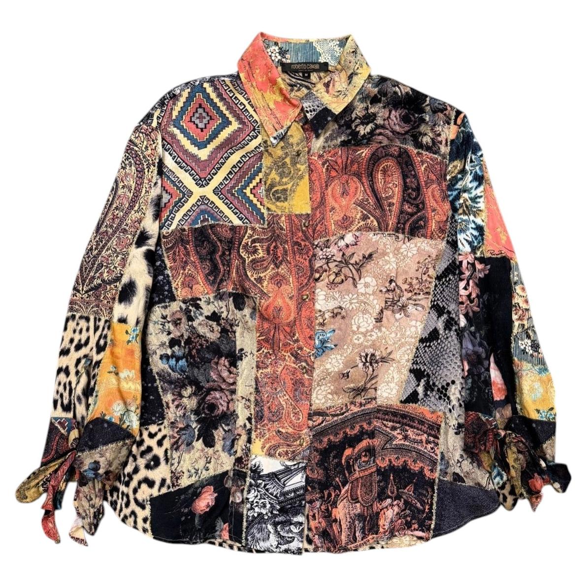 Camisa de patchwork de Roberto Cavalli de 2002 en venta
