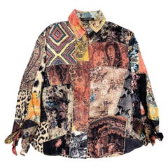 2002 Roberto Cavalli patchwork shirt